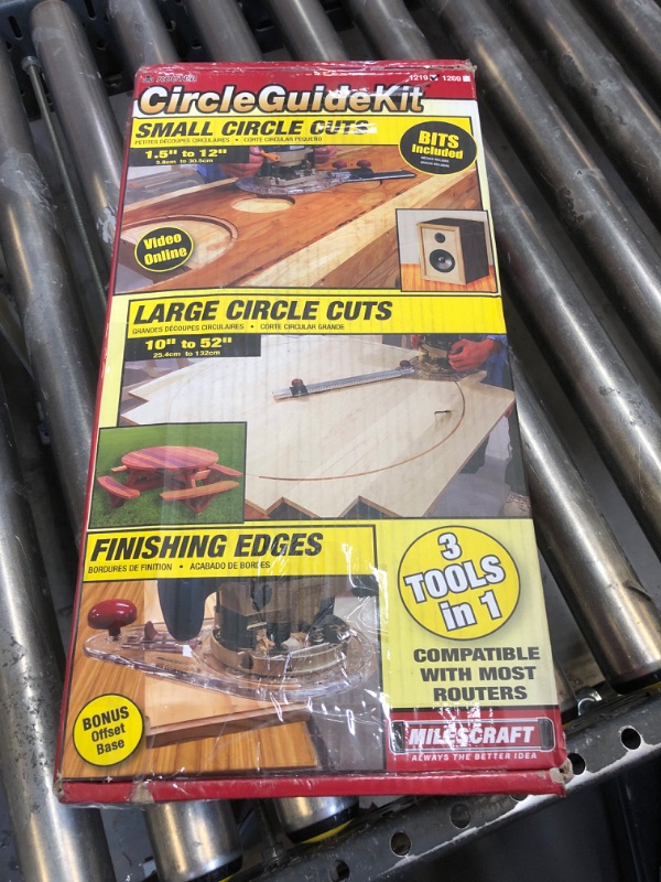 Photo 3 of Milescraft 1219 Circle Guide Kit- Router Circle Cutter Jig For Cutting/Routing Small And Large Circles From 1.5in. Up To 52in. Diameter-Includes Bonus Offset Base For Edging Projects , Black