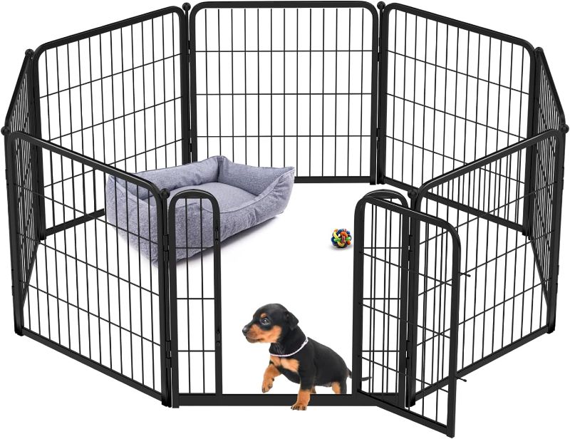Photo 1 of FXW Homeplus Dog Playpen Designed for Indoor Use, 24" Height for Puppy and Small Dogs, Black?Patented
