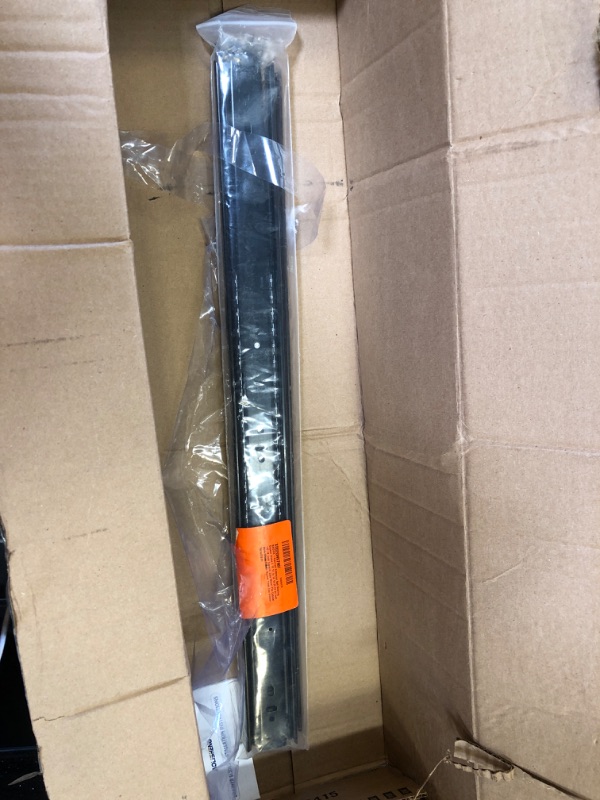 Photo 1 of 1 Pair Full Extension Ball Bearing Drawer Slides 8 10 12 14 16 18 20 22 24 Inch 100 LB Load Capacity Side Mount File Cabinet Rails Dresser Metal Runner Trash Can Kitchen Slider Glide Black 18 Inch Black-1 Pair
