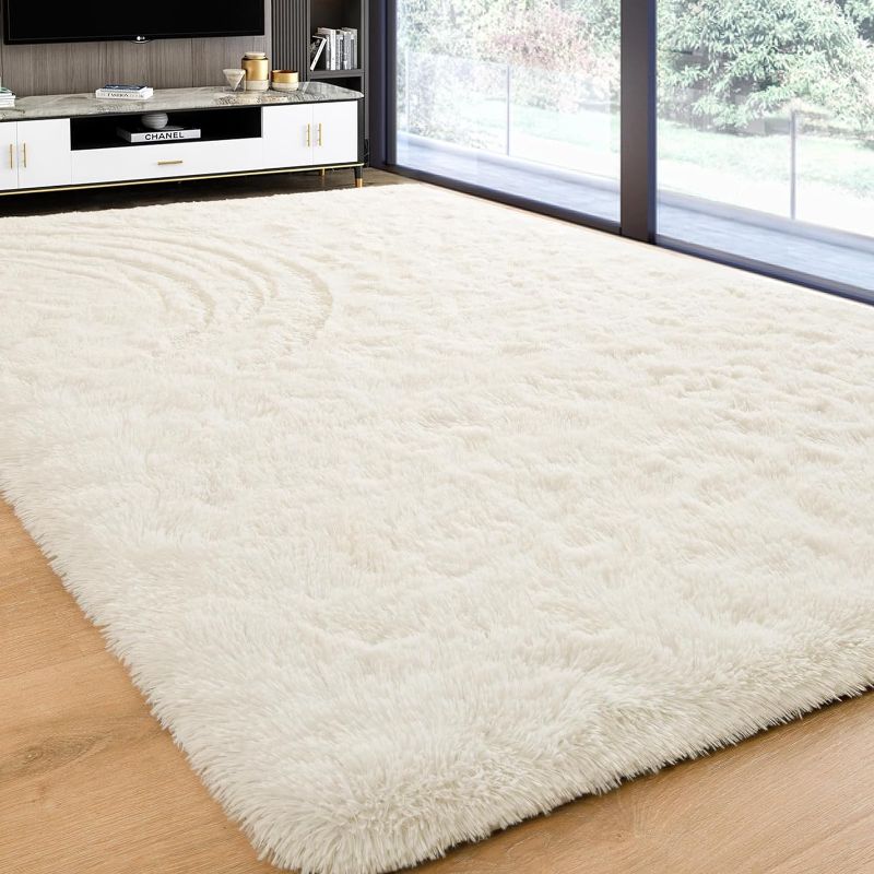 Photo 1 of easy shag white rug 5.3x7.6 ft