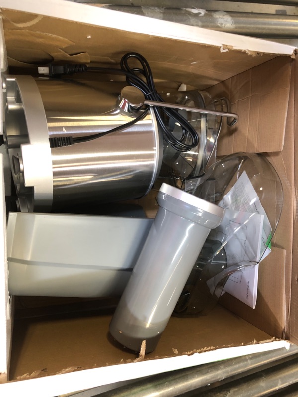 Photo 2 of 1300W GDOR Juicer Machines with Larger 3.2” Feed Chute, Titanium Enhanced Cut Disc Centrifugal Juice Extractor, Full Copper Motor Heavy Duty, for Whole Fruits, Veggies, Dual Speeds, BPA-Free, Silver