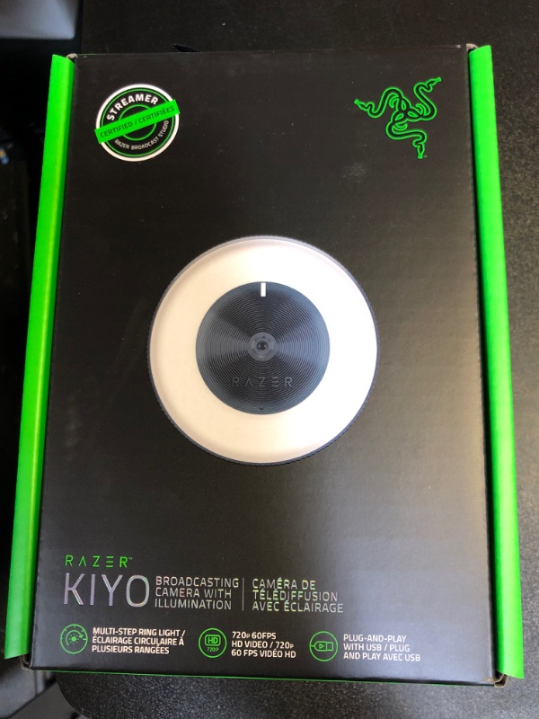 Photo 2 of Razer Kiyo Full HD 1080p 30 FPS / 720p 60 FPS Webcam + Seiren Mini USB Microphone: Streaming Bundle Webcam + Mic Kiyo