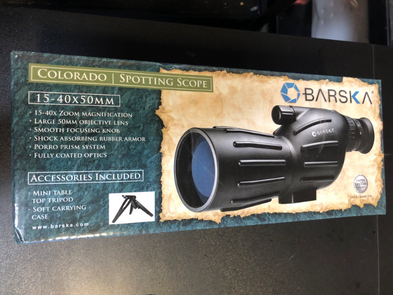 Photo 2 of BARSKA 15-40x50 Colorado Spotting Scope , Black