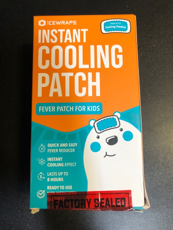 Photo 2 of ICEWRAPS Kids Cool Pads | Cooling Stickers for Fever and Discomfort | Pack of 15