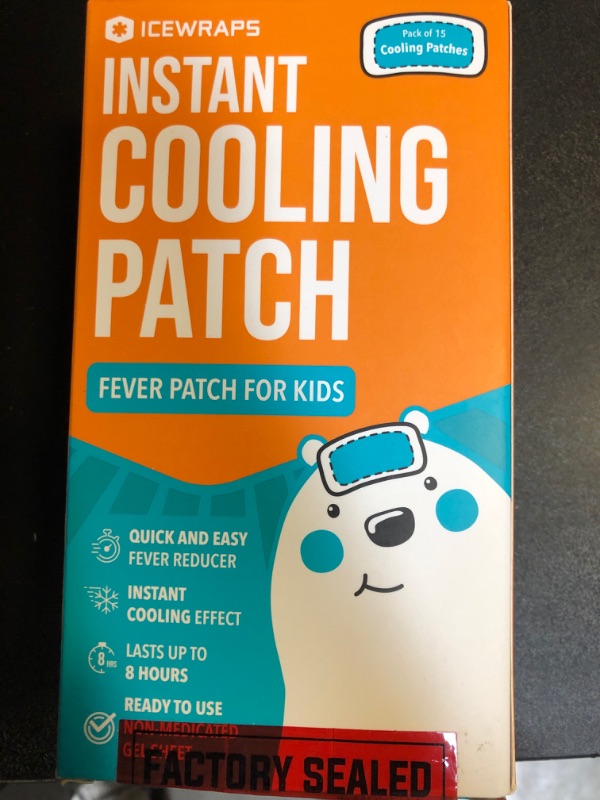 Photo 2 of ICEWRAPS Kids Cool Pads | Cooling Stickers for Fever and Discomfort | Pack of 15