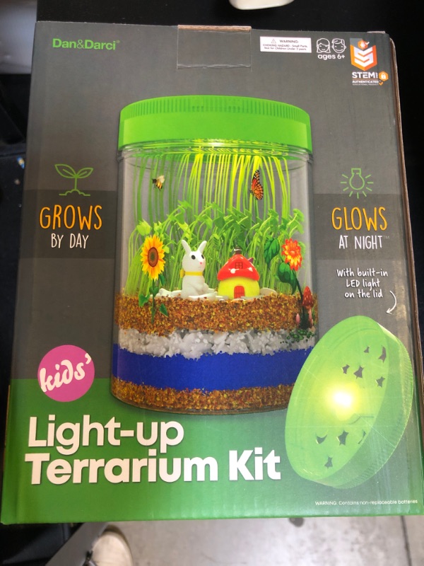 Photo 2 of Light-Up Terrarium Kit for Kids - STEM Activities Science Kits - Gifts for Kids - Educational Kids Christmas Toys for Boys & Girls - Crafts Projects Gift for Ages 4 5 6 7 8-12 Year Old Boy & Girl