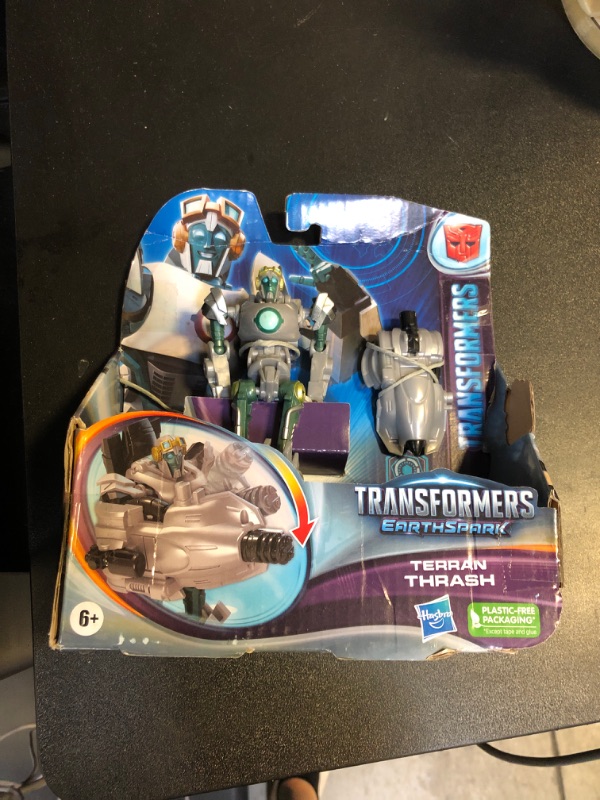 Photo 2 of Transformers EarthSpark Warrior Class Terran Thrash Action Figure, 5-Inch, Converting Robot Toys, Ages 6 and Up Modern