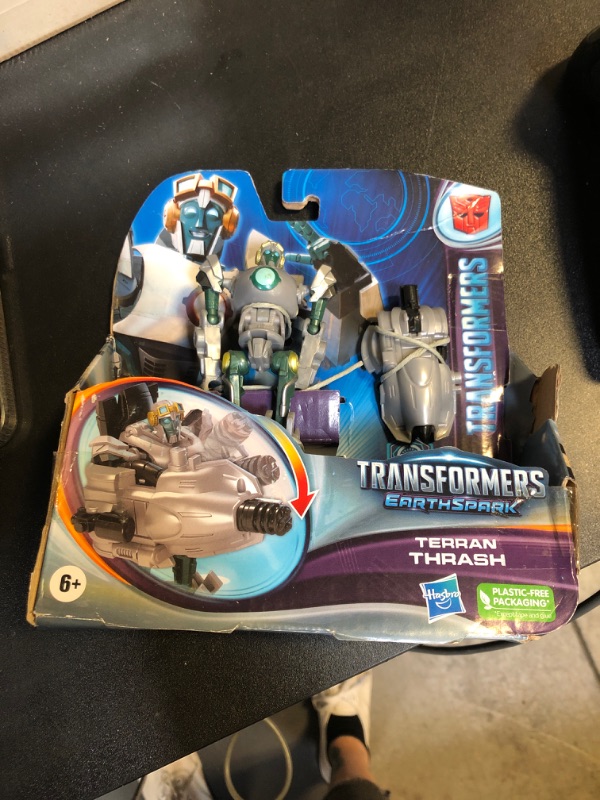 Photo 2 of Transformers EarthSpark Warrior Class Terran Thrash Action Figure, 5-Inch, Converting Robot Toys, Ages 6 and Up Modern
