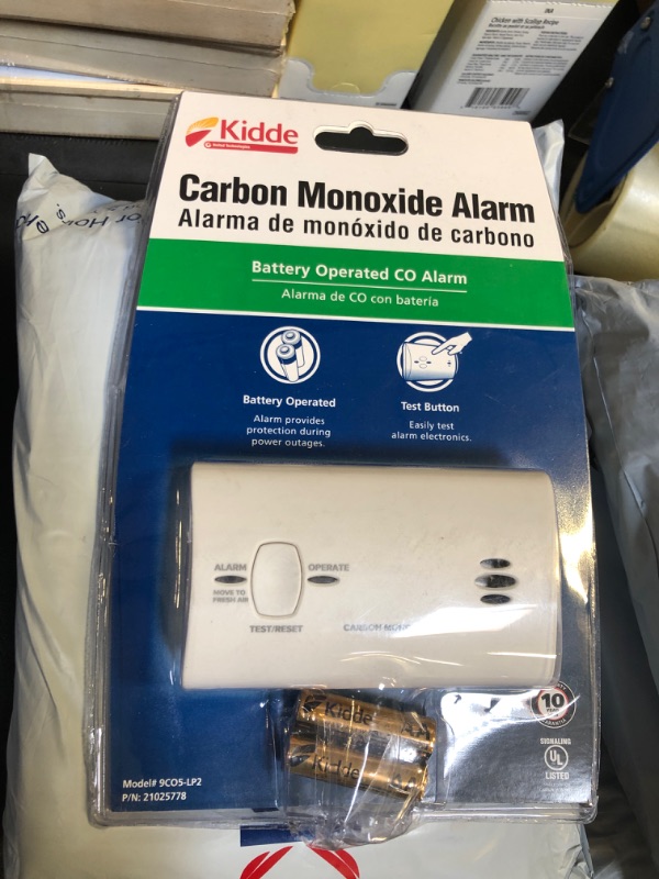 Photo 1 of Kidde 9CO5LP DC Basic CO Alarm