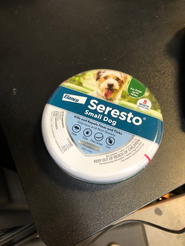 Photo 2 of Seresto Small Dog Vet-Recommended Flea & Tick Treatment & Prevention Collar for Dogs Under 18 lbs. | 8 Months Protection