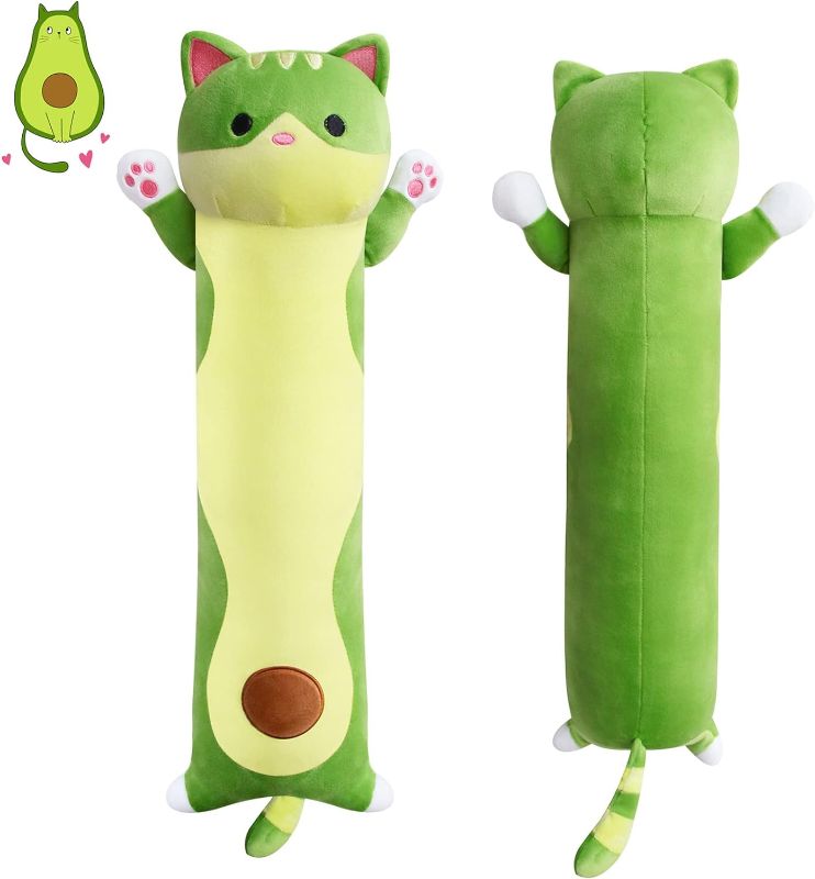 Photo 1 of Long Cat Plush Boby Pillow, 35inch Long Cat Plush Pillow Long Avocado Plush Pillow, Cute Cat Boby Pillow Hugging Plush Gifts for Kids, Boys and Girls
