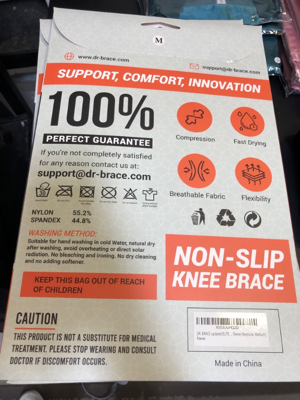 Photo 2 of DR. BRACE ELITE Knee Brace For Knee Pain, Compression Knee Sleeve With Patella Pad For Maximum Knee Support And Fast Recovery For Men And Women-Please Check How To Measure Video (Pluto, Medium)
