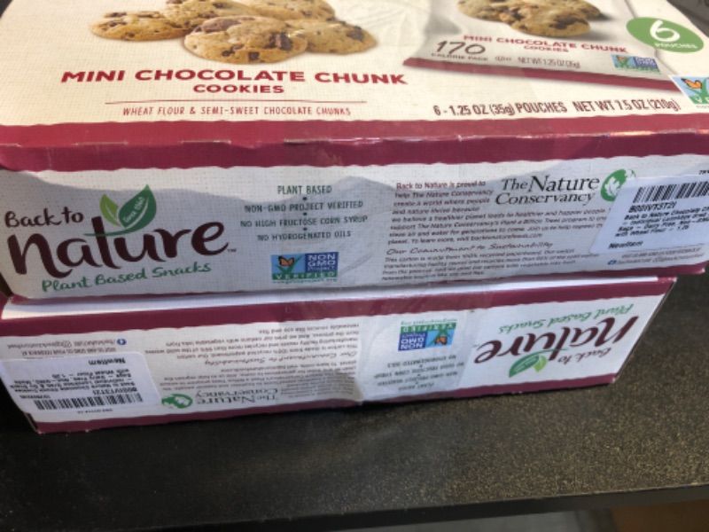 Photo 3 of Back to Nature Mini Chocolate Chunk Cookie, 1.25 Ounce - 6 per box - 2 Boxes
