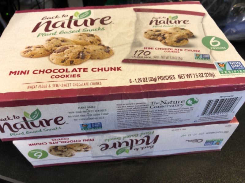 Photo 3 of Back to Nature Mini Chocolate Chunk Cookie, 1.25 Ounce - 6 per Box - 2 Boxes
