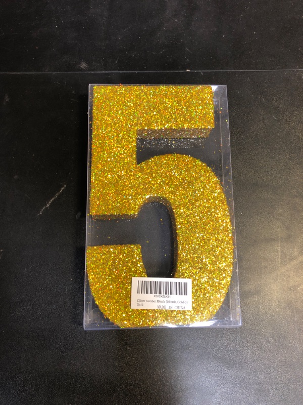 Photo 1 of Glitter number 10inch (10 inch, Gold-5)