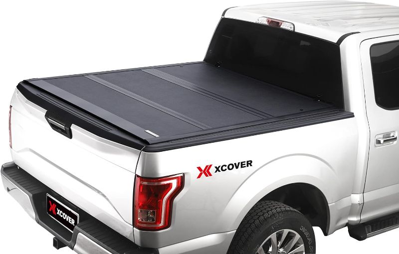 Photo 1 of XCOVER Hard Folding Tonneau Cover, Compatible with 2020 2021 2022 2023 2024 Chevy/GMC 2500/3500 6' 8" Box w/o Bedside Storage Box
