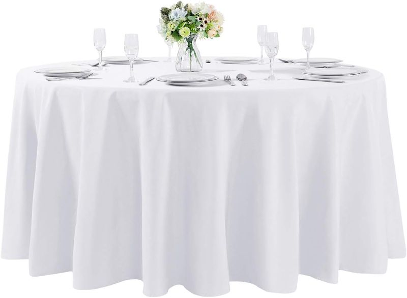 Photo 1 of 120 inch Round Tablecloth Washable Polyester