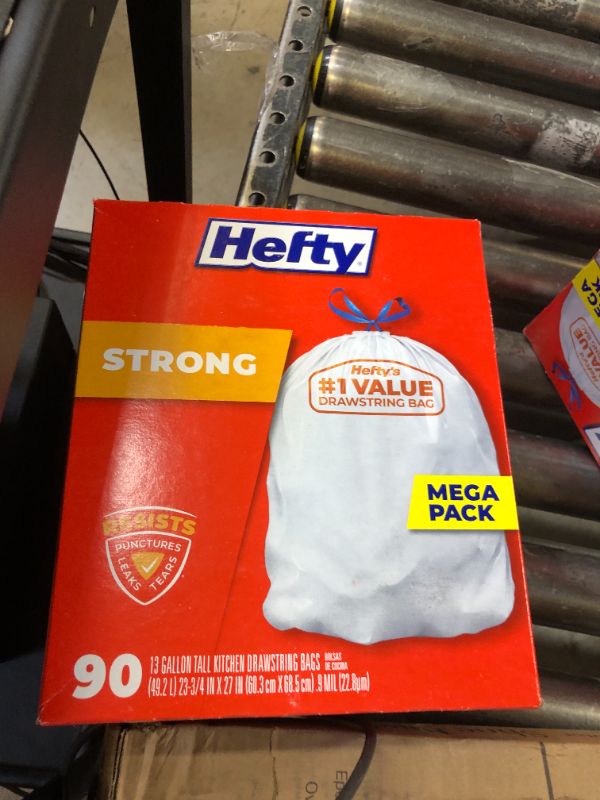Photo 2 of Hefty Strong Tall Kitchen Trash Bags, Unscented, 13 Gallon, 90 Count 90 Count (Pack of 1)
