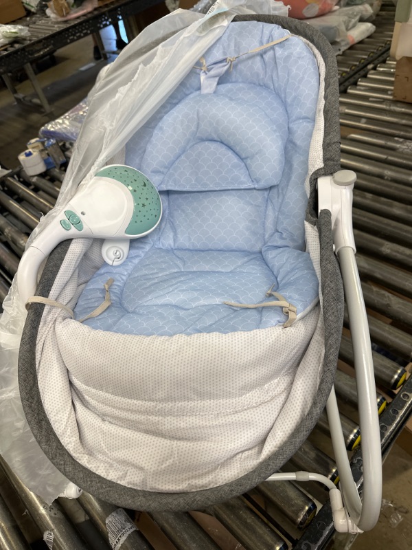 Photo 2 of Vannetgo 3-in-1 Baby Bouncers, Can sit and Lie Down, Brilliant Bouncer,Rocking Bouncer, Soothing Vibration, 3rd Gear Adjustment, Suitable for Babies Boys/Babies Girls/Newborns Baby Grey