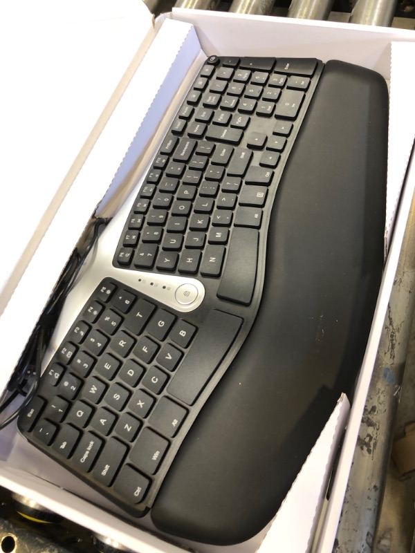 Photo 2 of Nulea Ergonomic Keyboard, Wired Split Keyboard with Pillowed Wrist and Palm Support, Featuring Dual USB Ports, Natural Typing Keyboard for Carpal Tunnel, Compatible with Windows/Mac