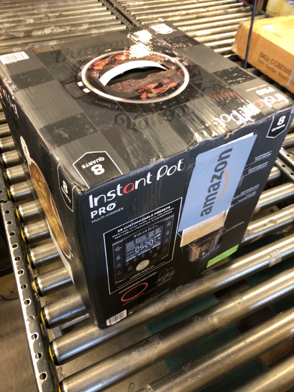 Photo 1 of Instant Pot Pro 10-in-1 Pressure Cooker, Slow Cooker, Rice/Grain Cooker, Steamer, Sauté, Sous Vide, Yogurt Maker, Sterilizer, and Warmer, Includes App With Over 800 Recipes, Black, 8 Quart 8QT Pro