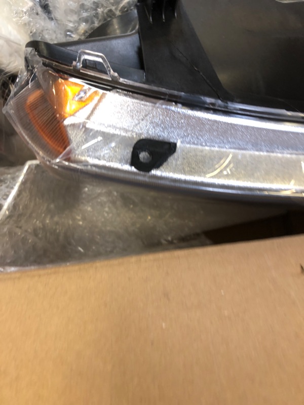 Photo 3 of Torchbeam Silverado Headlight from, Replacement Headlight Assembly for 2003-2006 Silverado/Avalanche 1500/2500/3500 Chrome Housing Amber Reflector Clear Lens Driver and Passenger Side Chrome/Amber/Clear