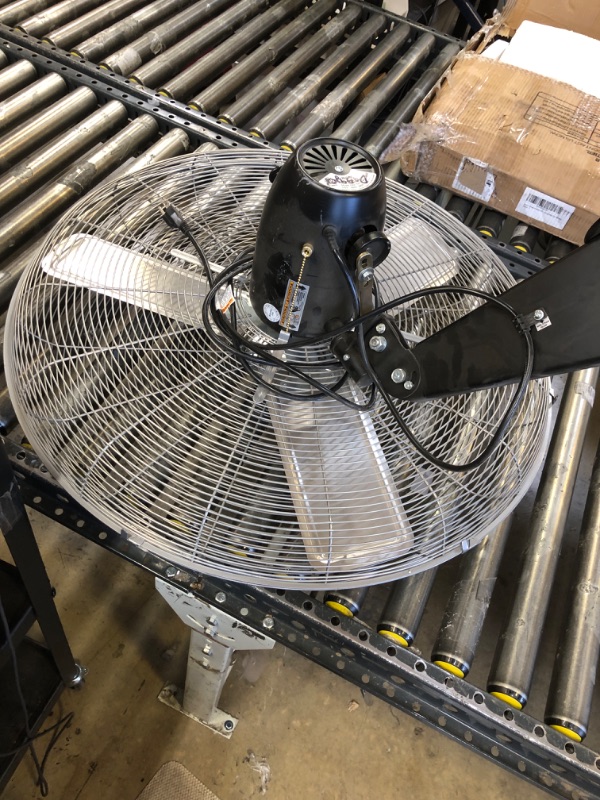 Photo 2 of Global Industrial Deluxe Oscillating Wall Mount Fan, 30" Diameter, 1/2HP, 10,000CFM
