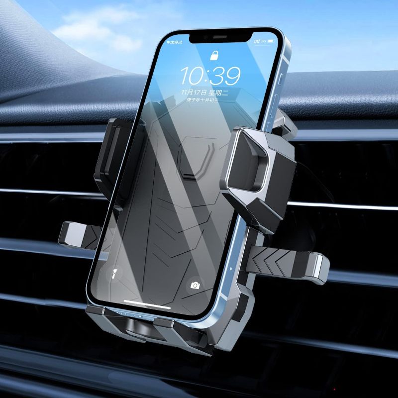 Photo 1 of SUYRAKI Phone Mount for Car Vent Military-Grade Protection Universal Air Vent Car Mount Hands Free Car Phone Holder Mount Compatible with iPhone/Samsung & Other Cellphone

