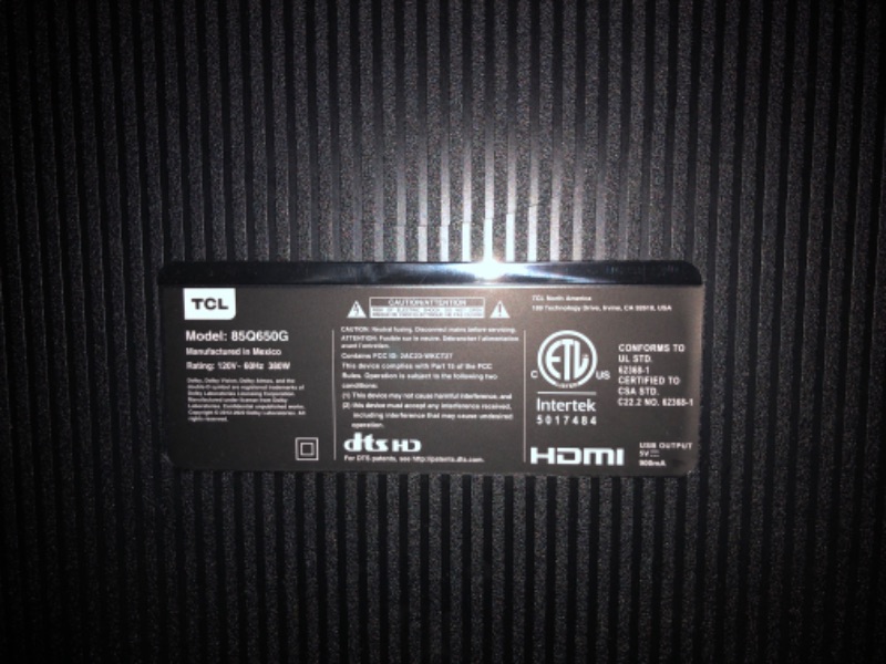 Photo 1 of TCL 85-Inch Q6 QLED 4K Smart TV with Google TV, Streaming UHD, Dolby Vision, Dolby Atmos, HDR Pro+, Game Accelerator Enhanced Gaming, Voice Remote, Compatible with Alexa (85Q650G, 2023 Model)
