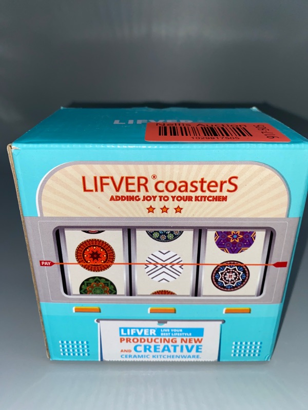 Photo 1 of LIFVER Drink Coasters with Holder, Absorbent Coaster Sets of 6, Marble Style Ceramic Drink Coaster for Tabletop Protection,Suitable for Kinds of Cups, Wooden Table, Cool Home Decor, 4 Inches
