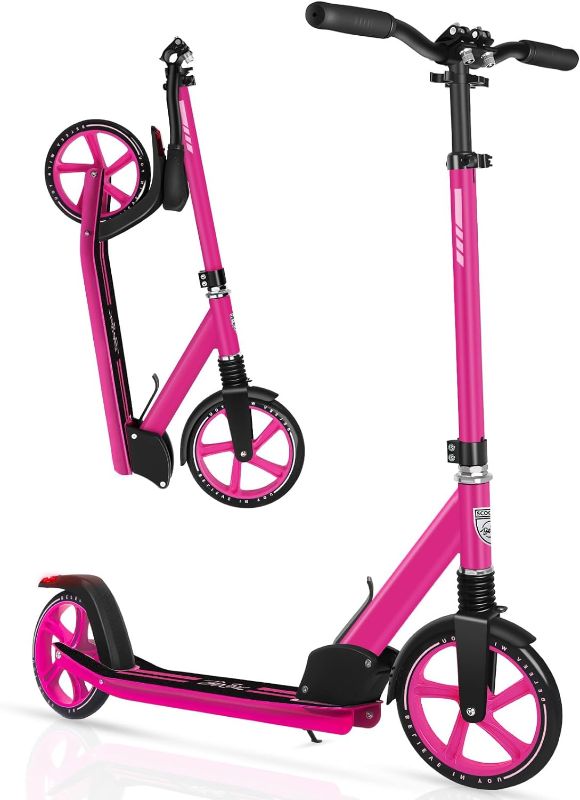 Photo 1 of Scooters for Kids 6 Years and up, Folding Kick Scooter 2 Wheel for Adults Teens, 4 Adjustable Handlebar, 200mm Big Wheels, Lightweight Sports Commuter Scooter, Sturdy Frame, up to 220lbs
