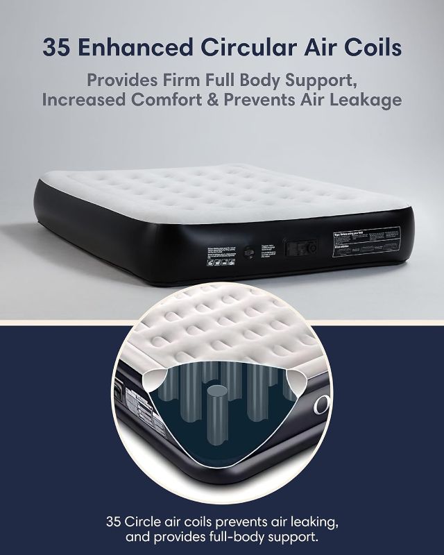 Photo 1 of OlarHike Queen Air Mattress with Built in Pump,Inflatable Blow Up Airbed with Storage Bag,13" High Speed Inflation Black, Camping Accessories, Travel and Guests & Indoor

