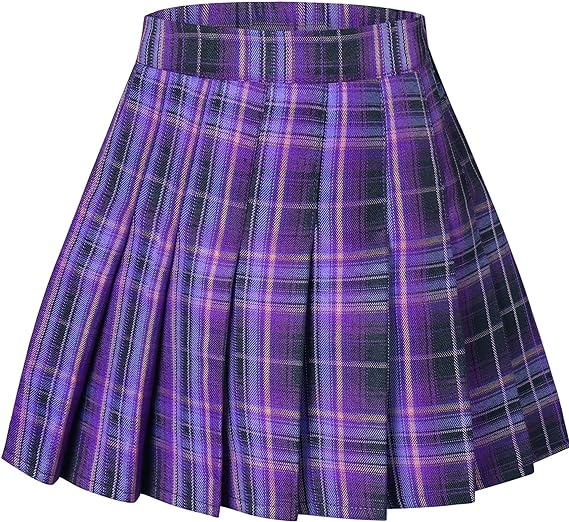 Photo 1 of Size 11-12Y SANGTREE Women's Pleated Mini Skirt with Comfy Casual Stretchy Band Skater Skirt
