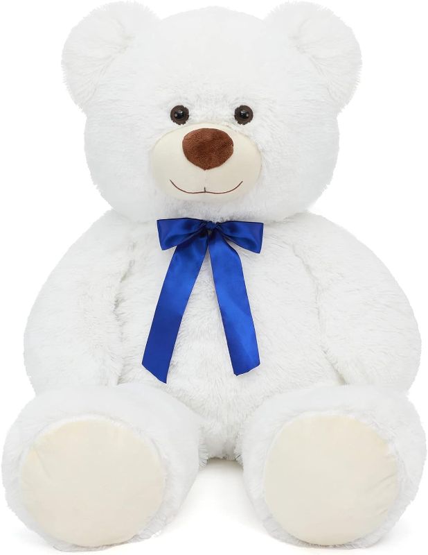 Photo 1 of 36 inch Big Teddy Bear Cute Giant Stuffed Animals Soft Plush Bear for Girlfriend Kids, White
