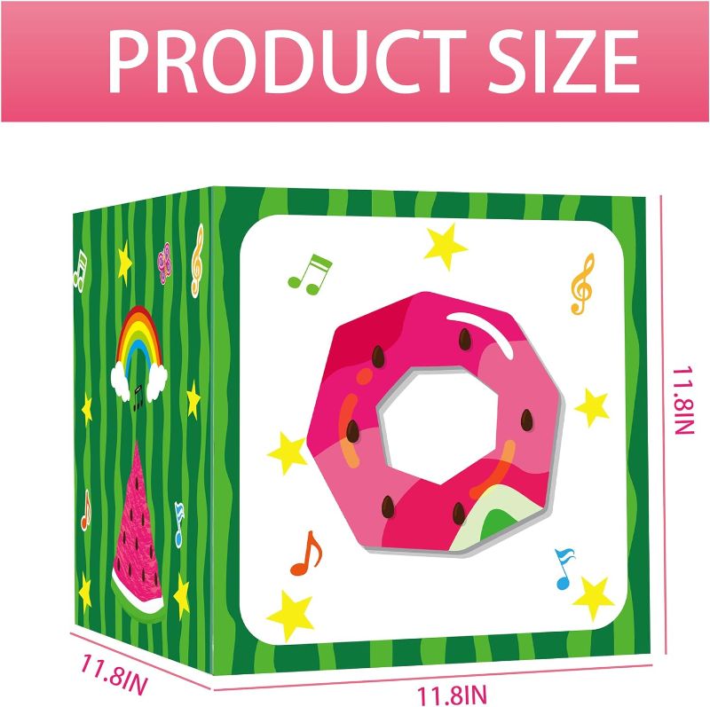 Photo 1 of Cartoon Melon 1st Birthday Balloon Boxes Decorations, 3pcs Watermelon One In A Melon Theme Party Supplies Favors Gift Boxes Blocks Decor with ONE Cake Smash Backdrop
