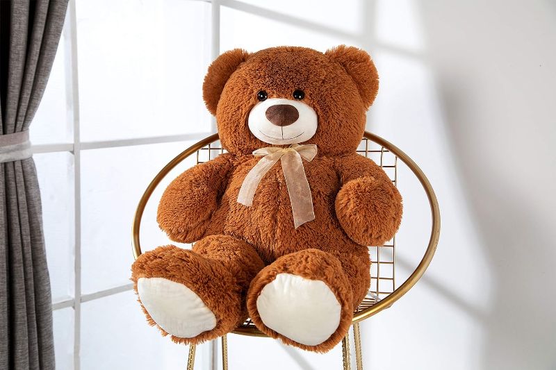 Photo 2 of 30 inch Big Teddy Bear Cute Giant Stuffed Animals Soft Plush Bear for Girlfriend Kids, Blue
