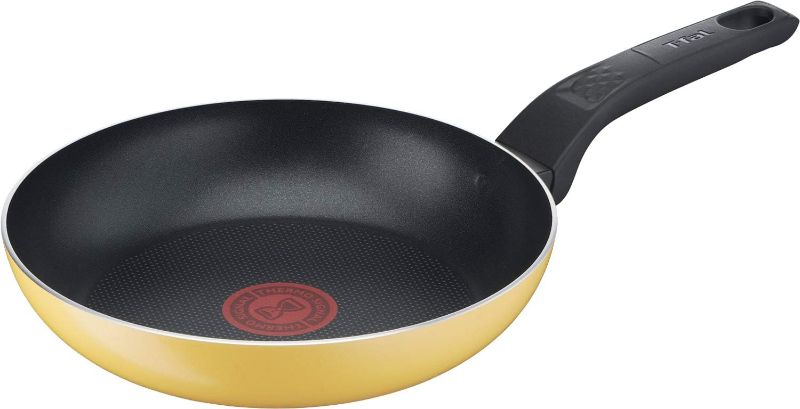 Photo 1 of Frying Pan, 11inches,Compatible with Gas Stoves, Marigold Yellow Frying Pan, Non-Stick, Yellow
