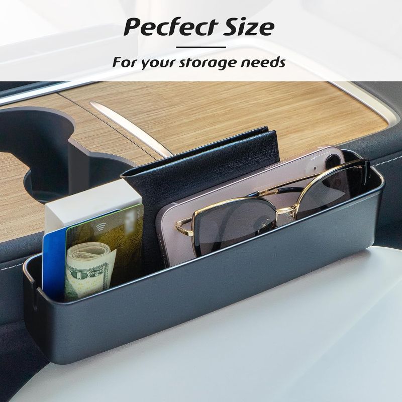 Photo 2 of Paffenery Car Seat Gap Filler Organizer Storage Box for Car Seat Organizer Between Seats, Car Organizers and Storage Front Seat Gap, 2 Pack Universal Fit
