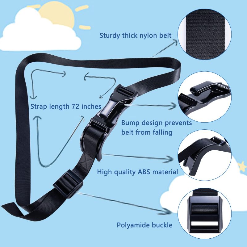 Photo 1 of White Maternity Seat Belt Adjuster - Seat Bump Strap for Protecting Belly - Prevent Compression of Abdomen - A Must Have Maternity Seat Cover Belt for Expectant
