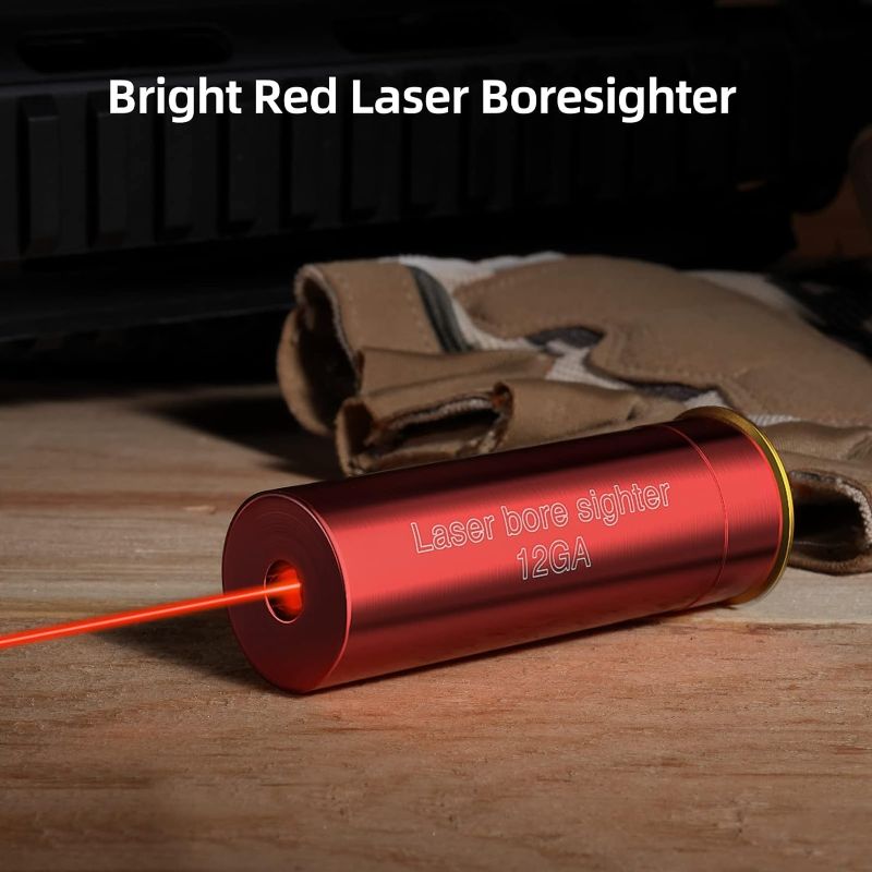 Photo 1 of EZshoot Laser Bore Sight, 12 Gauge Bore Sight Laser Red Dot Boresighter with 2 Sets of Batteries
