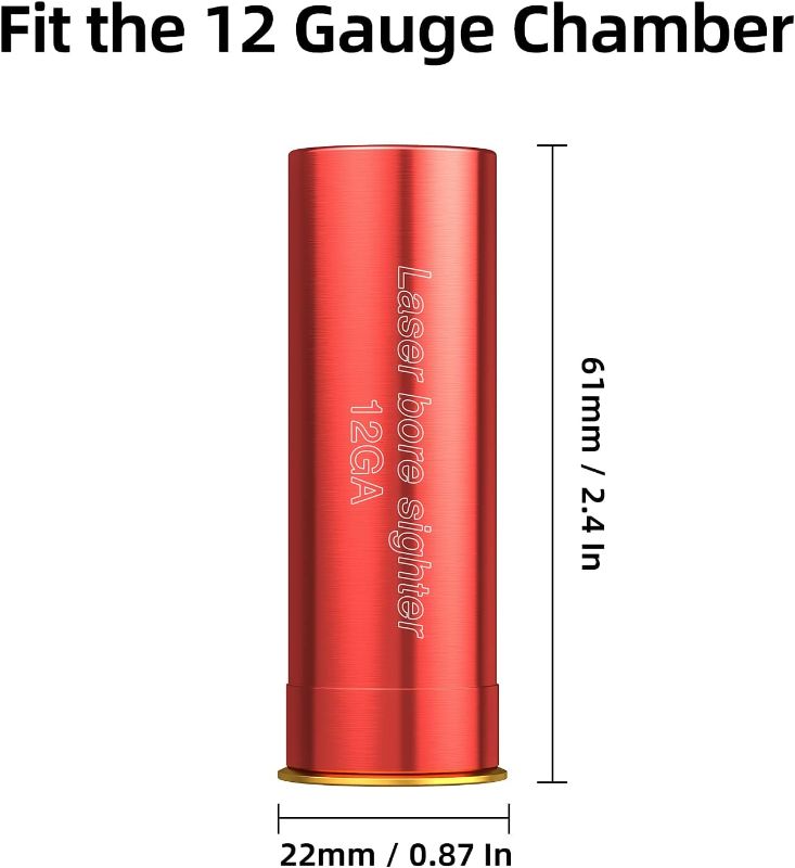 Photo 3 of EZshoot Laser Bore Sight, 12 Gauge Bore Sight Laser Red Dot Boresighter with 2 Sets of Batteries
