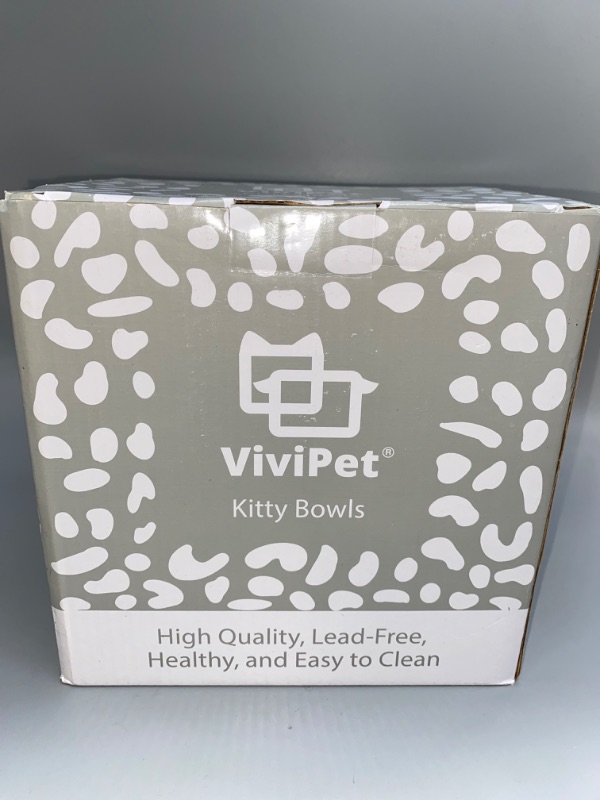 Photo 3 of 1pcs ViviPet Mini Bowl, Kitty Bowl, Suitable for Kittens, Cat Ears, Ceramic, Ceramic, Bait, Cyan
