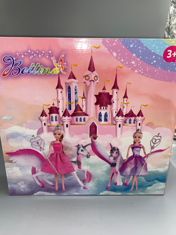 Photo 2 of Princess Doll and Magic Light Unicorn Playset, Unicorn Princess Toys Gifts for Girls Kids Aged 3 4 5 6, Present for Christmas, Birthday
