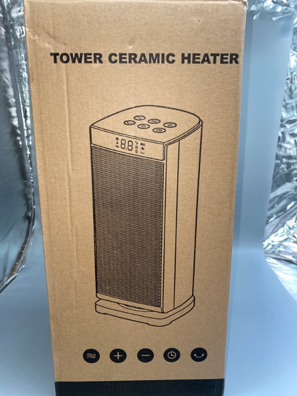 Photo 2 of Space Heater, Instern 1500W Portable Heater for Bedroom, ECO Thermostat 90° Oscillating, 24 hours timer, Fast Heating Electric Heater with Remote, Overheat Protection, LED Display for Bedroom Office
