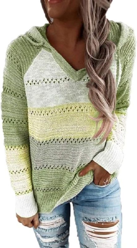 Photo 1 of Medium Womens Pullover Hoodie Sweaters Color Block Long Sleeve Sweatshirts Lounge Hoodie Tops
