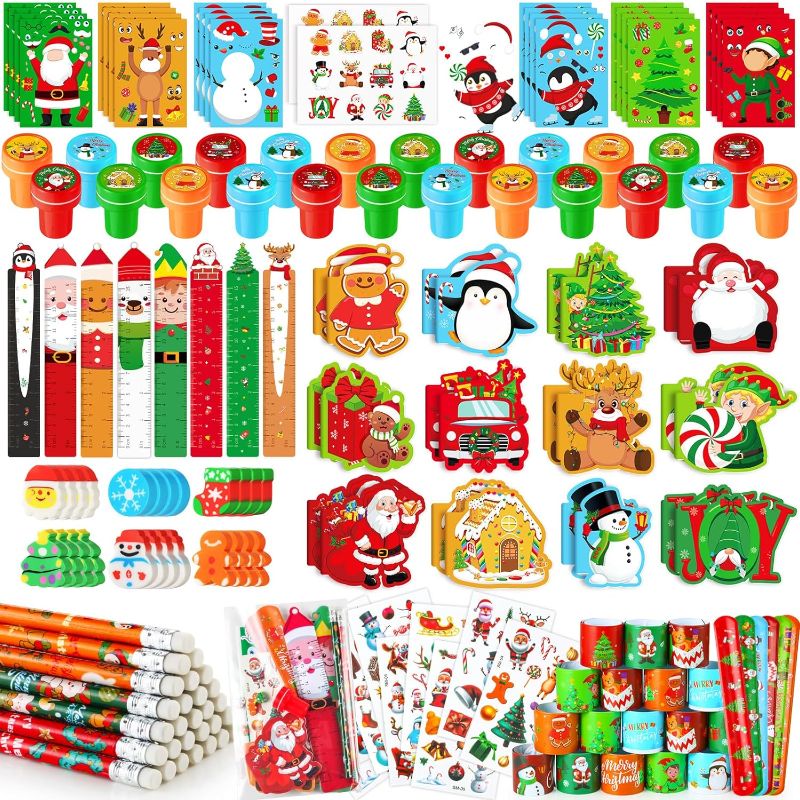 Photo 1 of 84Pcs Christmas School Stationery Set Party Favors Xmas Classroom Gift Exchange Prizes Stuffer Filler Decoration Bulk for Christmas Holiday Party Favor School Goodie Bag Carnival Supplies

