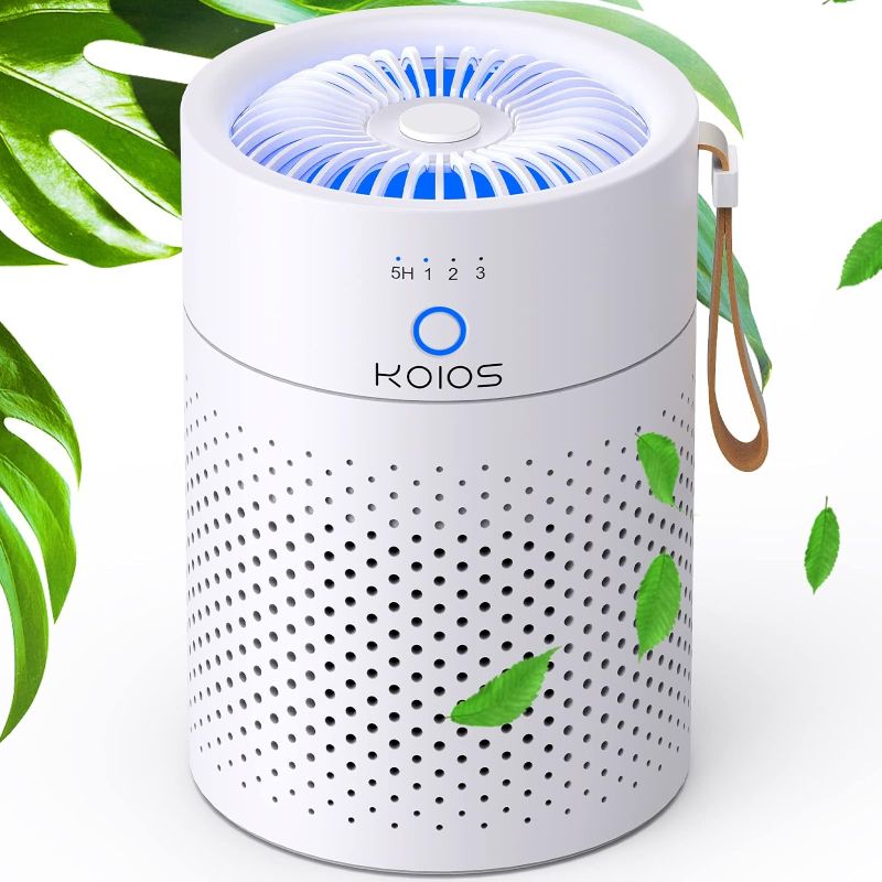 Photo 1 of Air Purifiers for Bedroom Home, KOIOS H13 True HEPA Filter Air Purifiers for Desktop Office Car Pets with USB Cable, Small Air Cleaner, Night Light, Timer, Remove Smoke, Dust, Odors, Pollen
