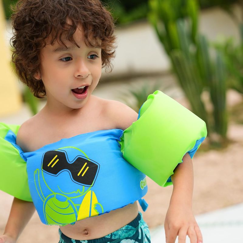 Photo 2 of Swim Arm Band for Kids, Children Swim Vest Cute Cartoon Swimming Wings Pool Floats Sleeve Toddlers Water Device Beach Sports Learning Swim Training Equipment
