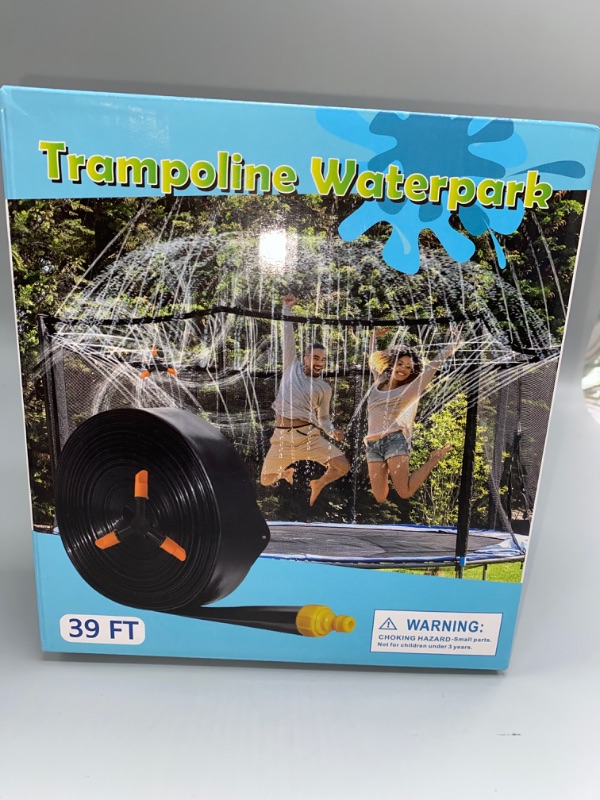 Photo 3 of Trampoline Sprinkler for Kids - Outdoor Trampoline Water Sprinkler for Kids and Adults, Trampoline Accessories, 39ft Long for Water Play, Games, and Summer Fun in Yards
