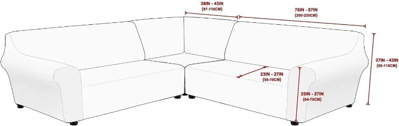 Photo 2 of Velvet L Shape Sofa Covers High Stretch Sectional Couch Cover Corner Sofa Slipcover Non-Slip Soft Plush Furniture Protector for Kids and Pets (Color : Ivory, Size : L Shape 7-Seater)
